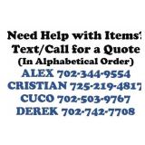 NEED HELP WITH ITEMS? DELIVERY OPTIONS