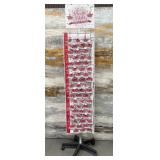 43 - RACK WITH NAME ORNAMENTS 165 PCS (Q5)