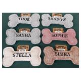 43 - LOT OF 6 - PERSONALIZED SQUEAKY DOG TOYS