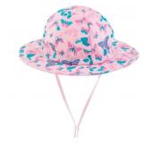 7 - CHILDRENS PINK BUTTERFLY SUN HAT CAP