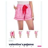 7 - VALENTINES PINK AND RED PAJAMA SHORTS