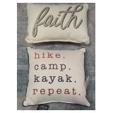 7 - FAITH OUTDOOR ADVENTURE DECORATIVE PILLOWS SET