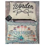 7 - DECORATIVE WORDEN & SANTA MONICA PILLOWS (W29)