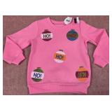 7 - PINK SWEATSHIRT WITH FESTIVE ORNAMENTS