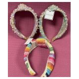7 - COLORFUL BRAIDED HEADBANDS WITH PEARLS