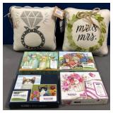 43 - BOXED NOTE CARDS & ACCENT PILLOWS (H31)
