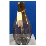 43 - GLASS VASE WITH CANDLE INSERT 15" (E152)