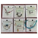 8 - SIX PERIWINKLE ANKLETS (D4)