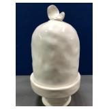 43 - WHITE CERAMIC CHEESE SAVER (G445)