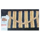 7 - CHIC STRIPED WOVEN CLUTCH EVENING ESSENTIAL