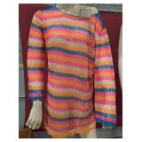7 - BRIGHT MULTICOLOR CROCHET BEACH COVERUP