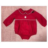 7 - RED BABY SANTA HOLIDAY ROMPER