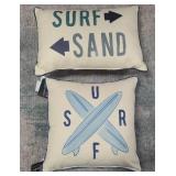 7 - SURF SAND COASTAL THROW PILLOWS SET