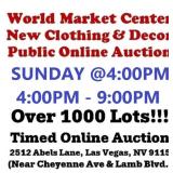 WELCOME TO OUR Sun. @4pm ONLINE PUBLIC AUCTION