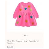 8 - MUDPIE HEART SWEATER DRESS 4-5T (B52)