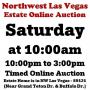 Sat.@10:00am - Northwest Las Vegas Estate Auction 1/10/26