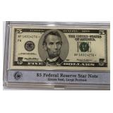5 DOLLAR FEDERAL RESERVE STAR NOTE