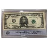 5 DOLLAR FEDERAL RESERVE STAR NOTE