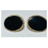14KT GOLD ONYX EARRINGS