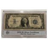 1934 1 DOLLAR SILVER CERTIFICATE