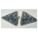 STERLING SILVER EARRINGS 12.80GRS