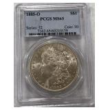 1885-O MS65 MORGAN SILVER DOLLAR