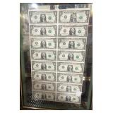 16 UNCUT 1 DOLLAR BILLS