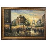 VINTAGE PARIS PAINTING SIGNED (A6)