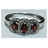 10KT GOLD GARNET RING 1.70GRS