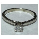 14KT GOLD SOLITAIRE DEIAMOND RING 1.50GRS