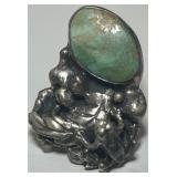 STERLING SILVER RING 17.50 GRS