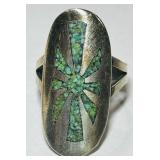 STERLING SILVER RING 10.40GRS