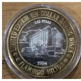 10 DOLLAR SILVER GAMING TOKEN