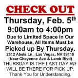 AUCTION PICK UP DAY & HOURS