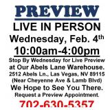 PREVIEW LIVE IN PERSON - Wednesday, February 4th