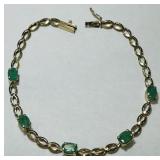 14KT GOLD EMERALD BRACELET 3.30GRS