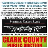 SPECIAL HENDERSON STERLING ESTATE SALE AUCTIONS