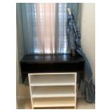 R - TENSION ROD WITH VALENCE, BOOKCASE, SHELF