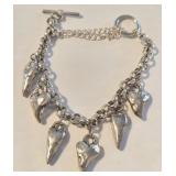 R - SILVER CHARM BRACELET (J63)