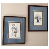 R - TWO PIECES LTD ED ART FRAMED 19X15"EA (M13)