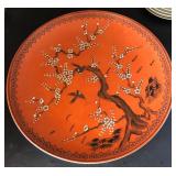 R - VINTAGE JAPANESE DECORATIVE PLATE 16"DIA (K94)
