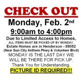 AUCTION PICK UP DAY & HOURS