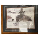 R - ROBERT DUNCAN "PIGGYBACK" ART FRAMED 18X22"