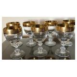 R - VINTAGE GOLD-RIM STEMWARE (K92)