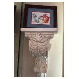 R - WALL SCONCE & DRAGON "NO SMOKING" ART FRAMED