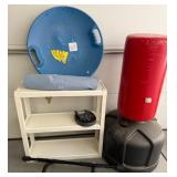Q - SHELF UNIT, SAUCER SLED, PUNCHING BAG (G8)