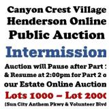INTERMISSION - PART 2 AUCTION WILL RESUME @2:00pm