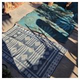 R - TWO PATIO AREA RUGS