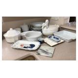 R - MIXED LOT OF BAKING DISHES & SERVEWARE (K5)