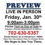 PREVIEW LIVE IN PERSON - Friday, January 30th